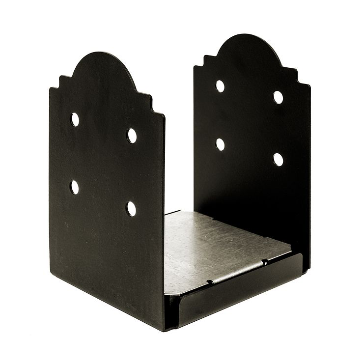 Outdoor Accents® Post Base for 8x8 Rough, ZMAX® Black Powder-Coated