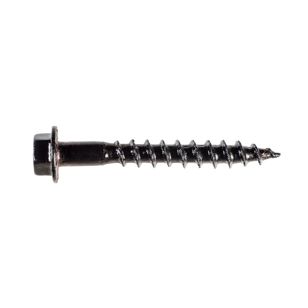Outdoor Accents® Connector Screw — #10 x 1.5 in. Double-Barrier Coating, Black (50-Qty) (Pack of 5)