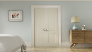 30"X80"X1-3/8" Camden 2-Panel Arched Textured Solid Core