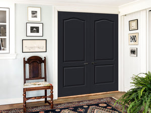 30"X80"X1-3/8" Camden 2-Panel Arched Textured Solid Core