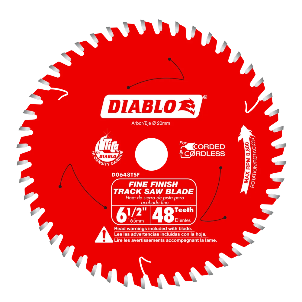 Diablo Diablo 6-1/2" x 48-Teeth Track Saw Blade for Fine Finish and Plywood
