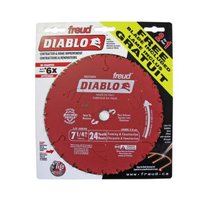 7-1/4"  24T Framing & Ripping Blade,  (2/Pack)