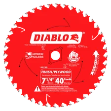 7-1/4" 40 Tooth Finish Saw Blade