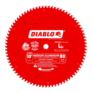Diablo 10" x 80-Teeth Saw Blade for Medium Aluminum