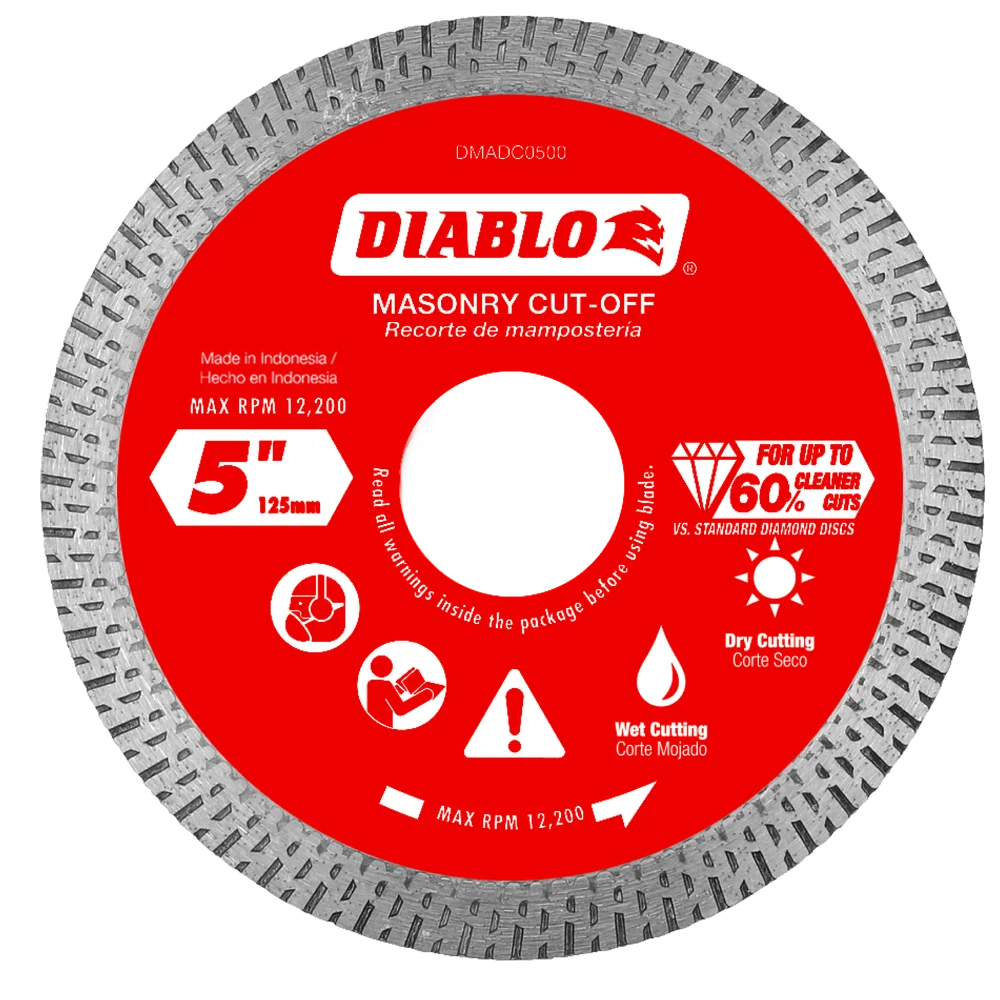 Diablo 5" Diamond Continuous Rim Masonry Cut-Off Disc