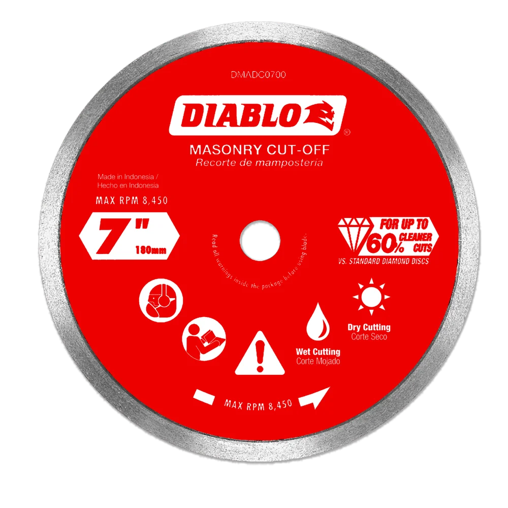 Diablo 7" Diamond Continuous Rim Masonry Cut-Off Disc