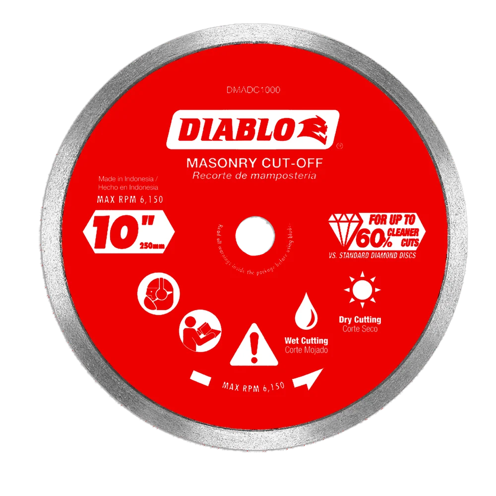 Diablo 10" Diamond Continuous Rim Masonry Cut-Off Disc