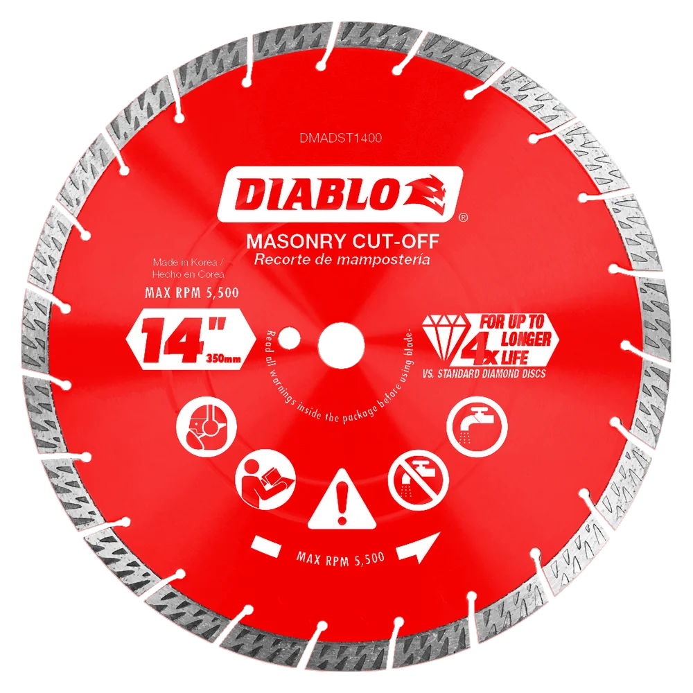 Diablo 14" Diamond Segmented Turbo Masonry Cut-Off Blade