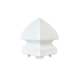 Regal Post Cap Pyramid, White