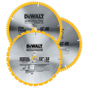 12" Dia. Construction Saw Blade Tungsten, (3/Piece Set)