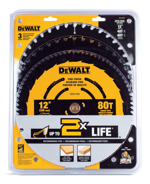 DW 2PK 12 IN 40T AND 60T SAW BLADES