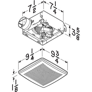 70 CFM Ventilation Fan, 4.0 Sones