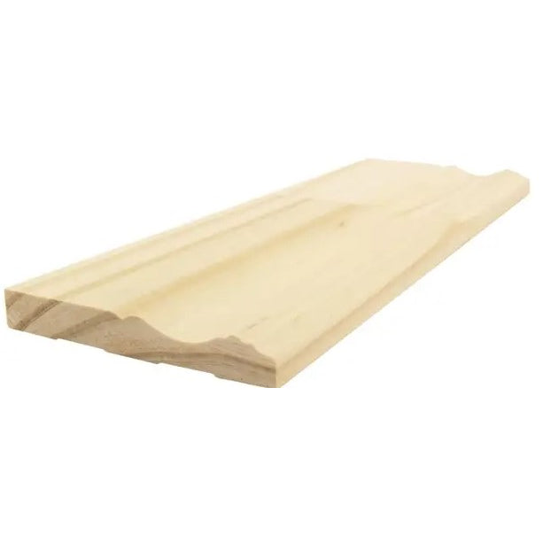 9/16" x 4-1/8" Finger Jointed Pine Colonial Baseboard Moulding, by Linear Foot