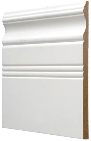 3/8"x5-3/8"x8' MDF Primed Colonial Baseboard