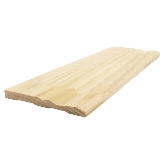 3/8"x4-1/8"x8' Finger Jointed Pine Colonial Baseboard