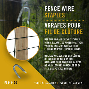 Galvanized U-Shaped Wire Staples - 3/4" x 14 Gauge Nuvo Iron