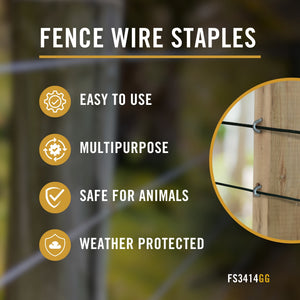 Galvanized U-Shaped Wire Staples - 3/4" x 14 Gauge Nuvo Iron