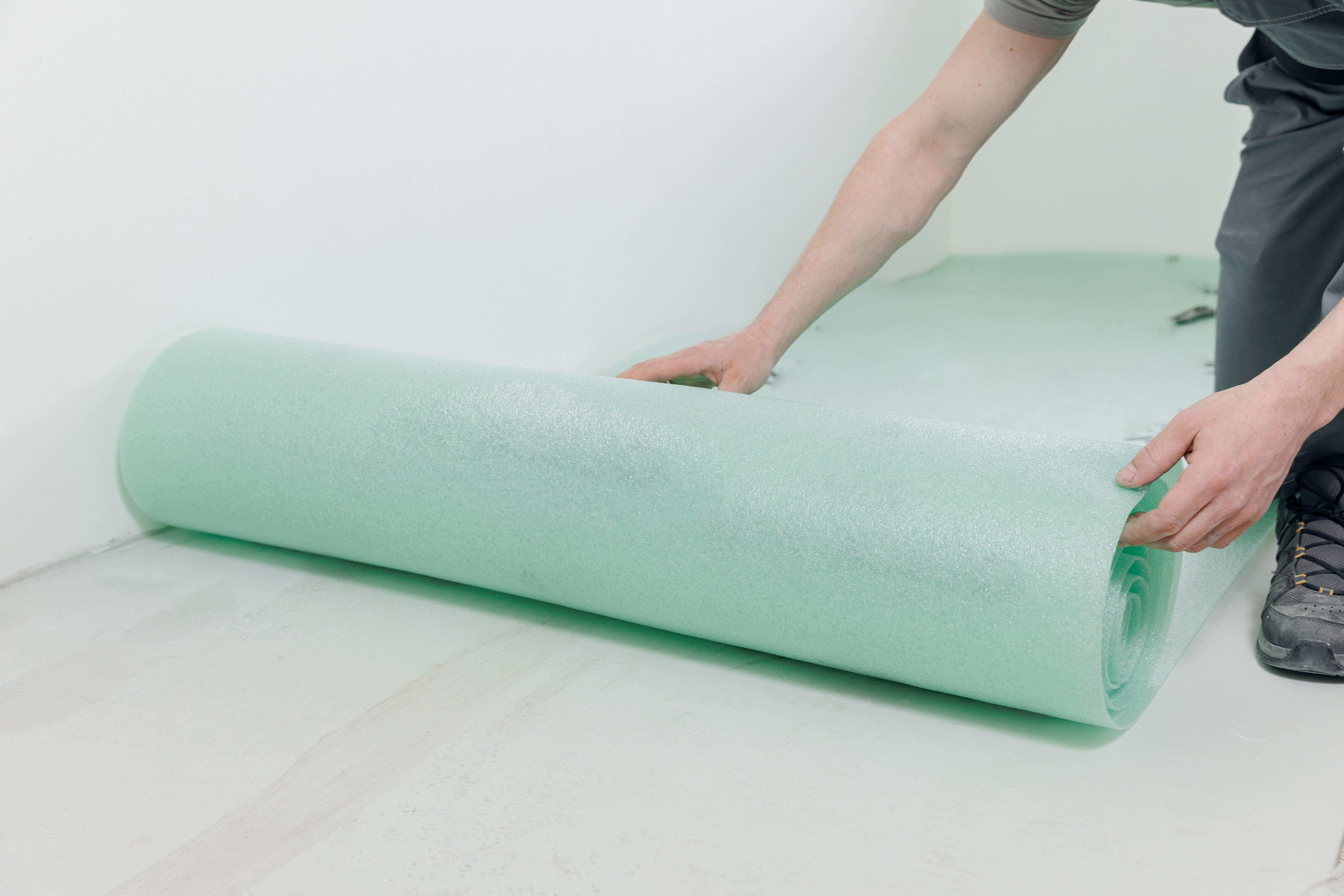 Green flooring underlay roll