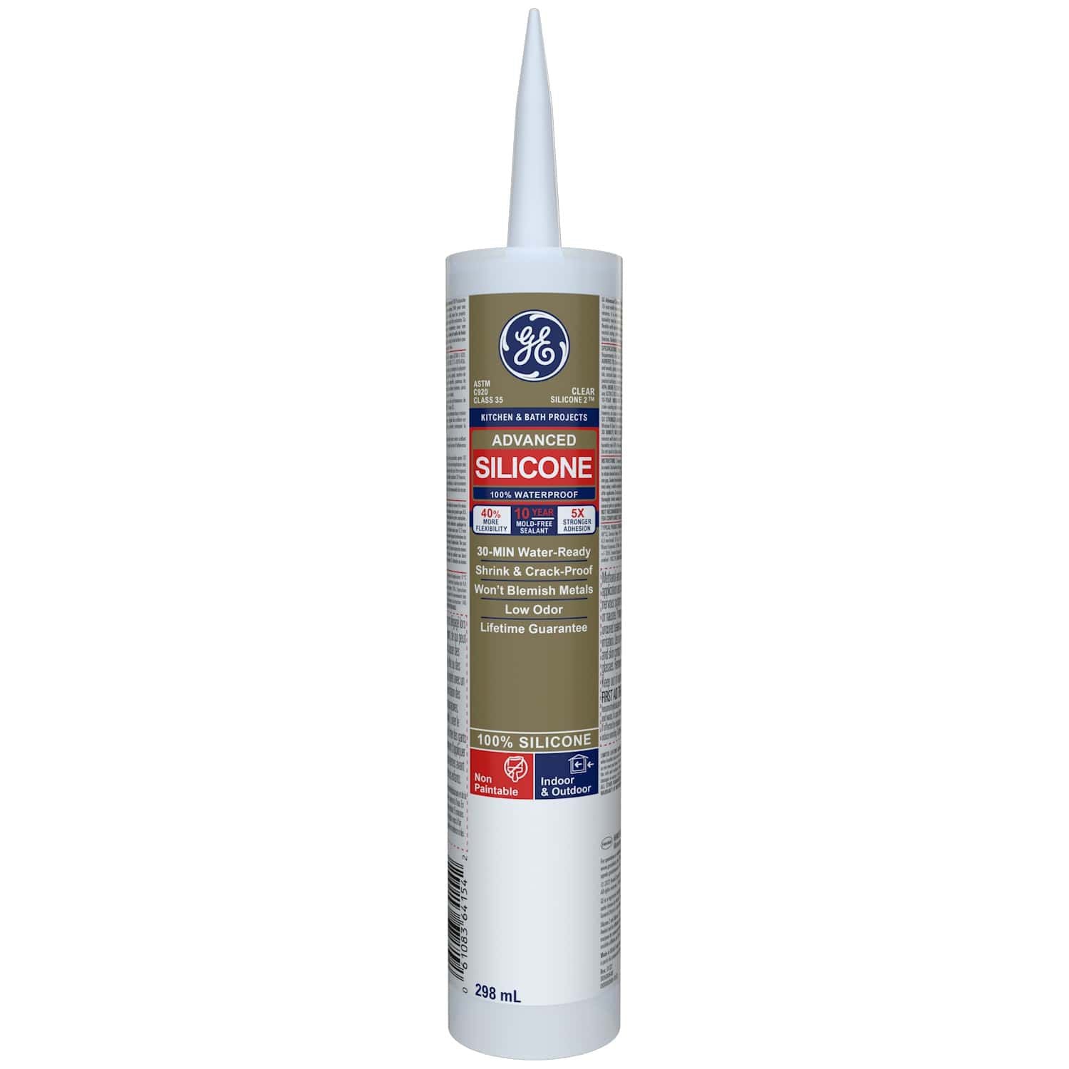 GE® Silicone 2 Advanced Kitchen/Bath, Clear 298ml