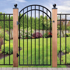 33"x68" Smooth-Topped Ornamental Iron Gate