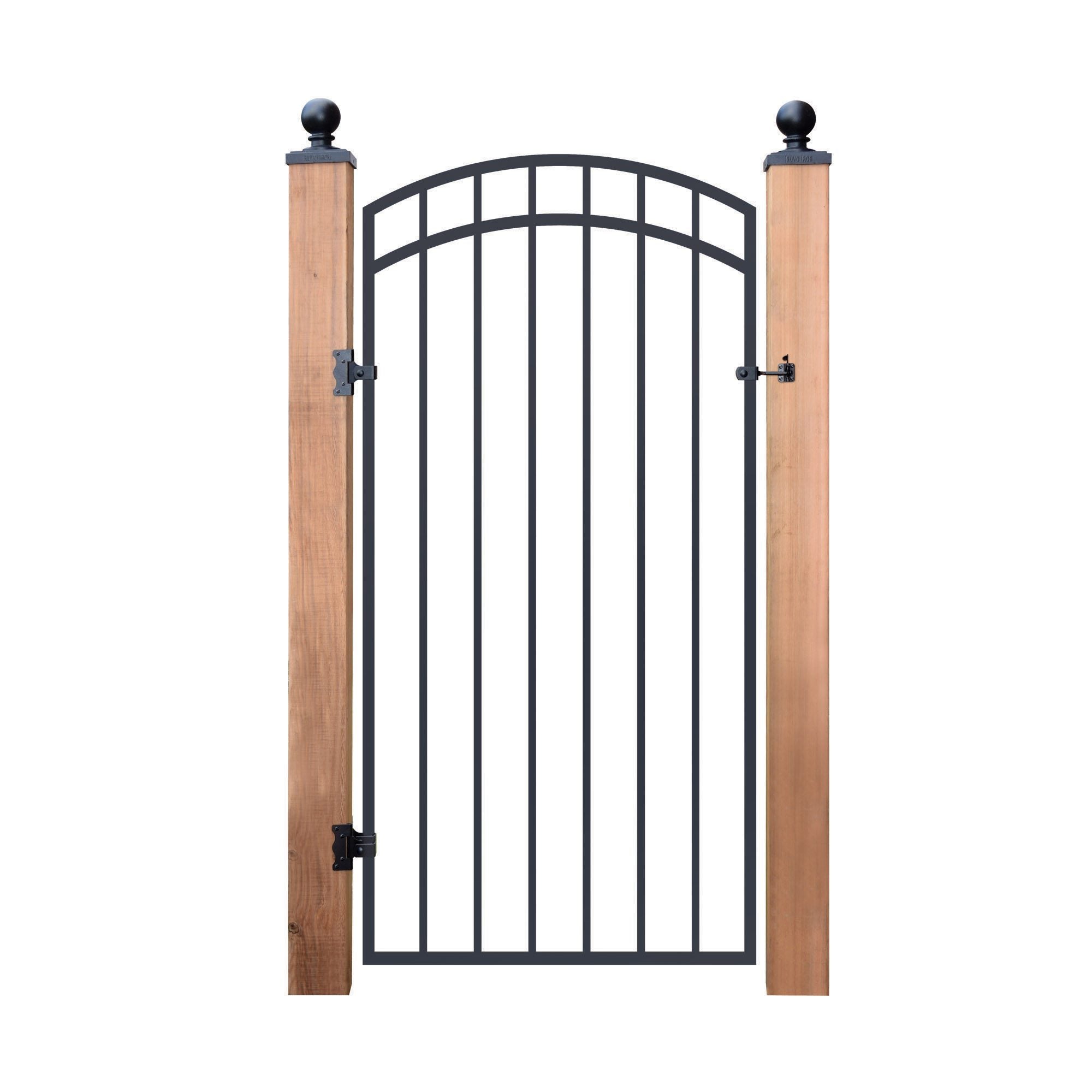 33"x68" Smooth-Topped Ornamental Iron Gate