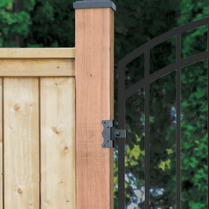 45"X68" Smooth-Topped Ornamental Iron Gate, Black