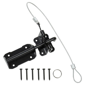 Galvanized Steel Heavy Duty Latch and Catch, Black