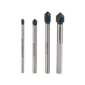 Carbide Hammer Drill & TIle Bit Set (4/Pack)