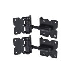 Heavy Duty Multi Adjustable Self Closing Gate Hinges, Black (2 Pack)