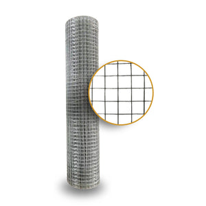 Welded Wire Fence Mesh - 2' x 25' - Galvanized Nuvo Iron
