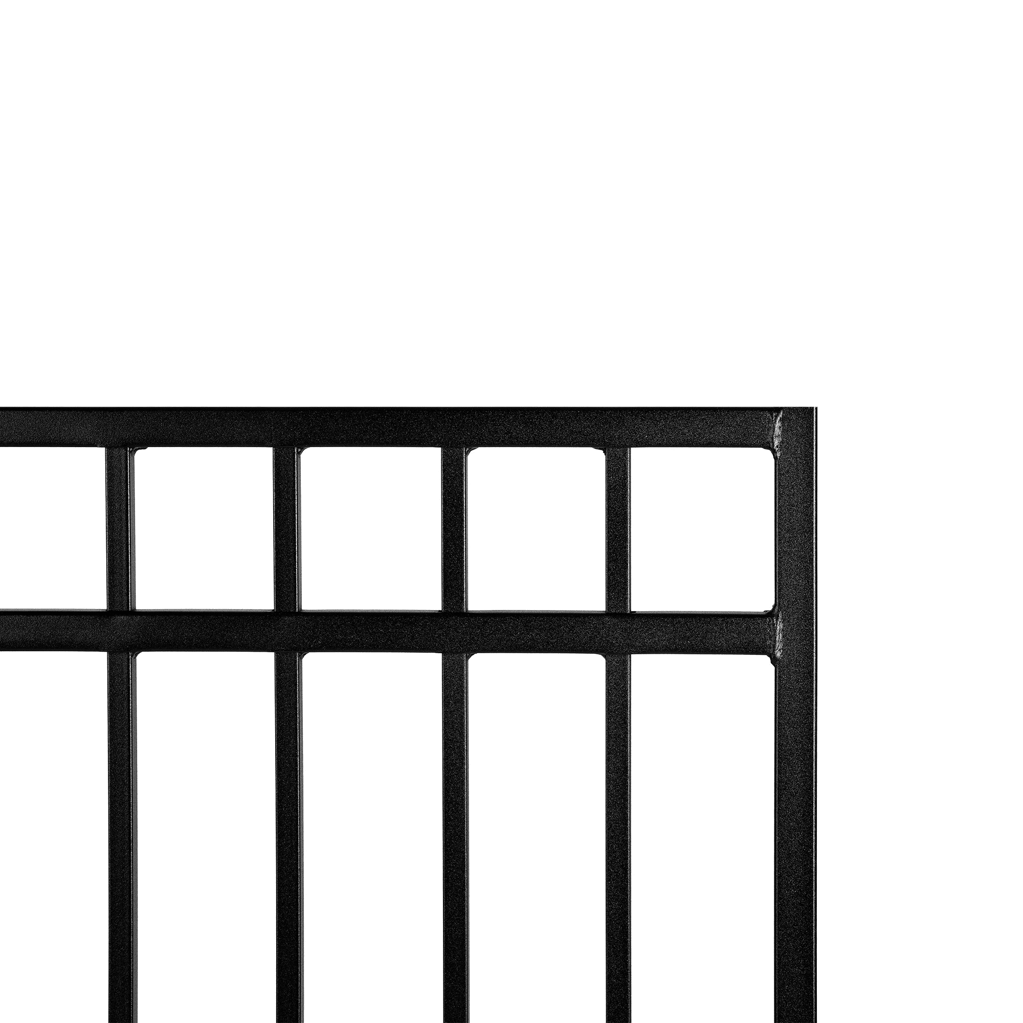 45"x46" Flat Top Iron Gate, Black