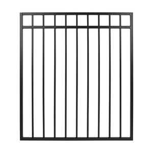 45"x46" Flat Top Iron Gate, Black