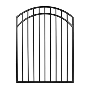45"X56" Arched Top Iron Gate, Black
