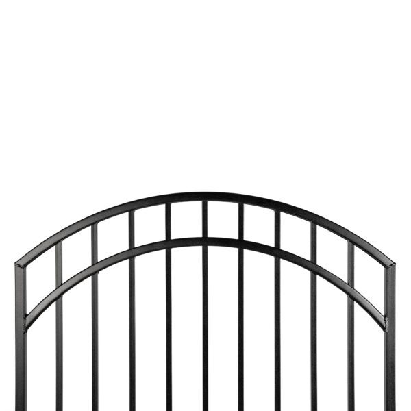 45"X56" Arched Top Iron Gate, Black
