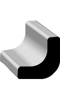 3/4" x 3/4" x 8' White PVC Cove Moulding