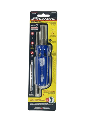 Blue Turkstra branded Picquic drill bit set packaging on a gray background