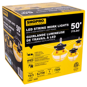 50' LED String Work Light