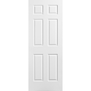 18'x80" 6 Panel Square Textured Moulded Panel Door