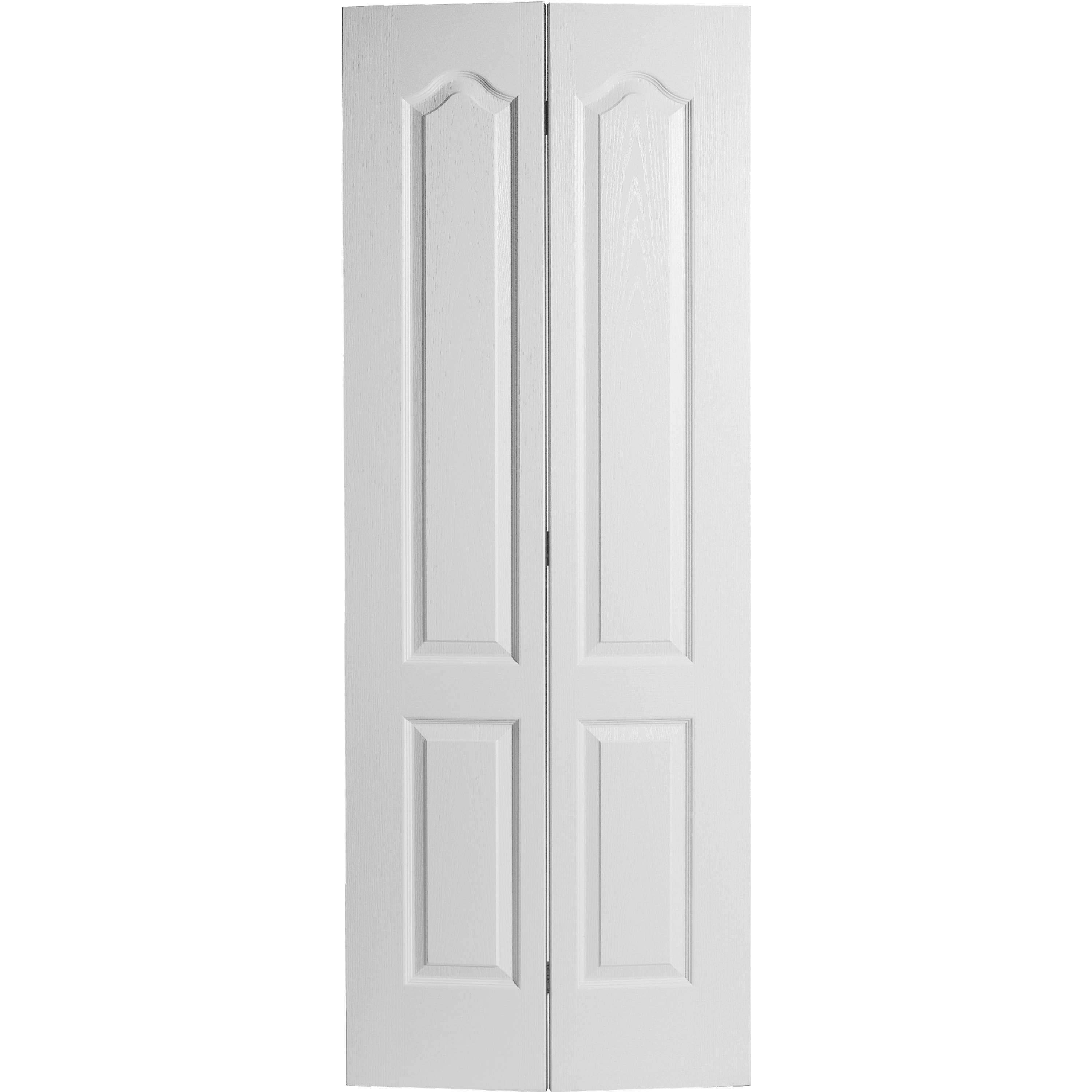 24x80 2 Panel Arch Textured Moulded Panel Bifold Door