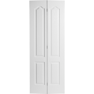 24"x80" 2 Panel Arch Textured Moulded Panel Bifold Door