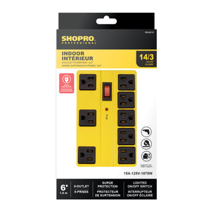 8-Outlet Surge Protect Power Bar