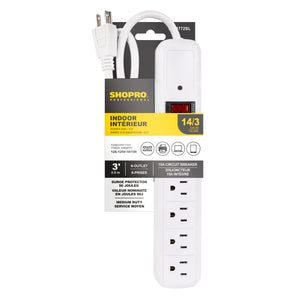 6-Outlet Surge Protect Power Bar