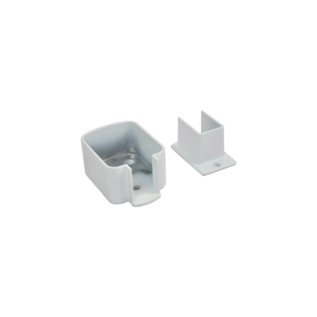 Top & Bottom Post Bracket, White Regal Rail
