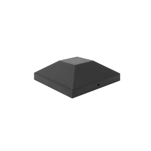 Nuvo Iron 3-1/2"x3-1/2"  Plastic Pyramid Post Caps, Black