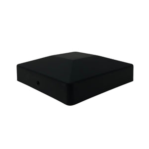 Black Plastic Pyramid Post Cap 6" x 6" Nuvo Iron