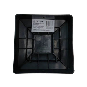 Black Plastic Pyramid Post Cap 6" x 6" Nuvo Iron