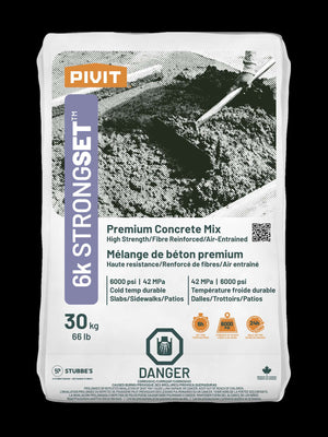 Strongset 6000PSI Concrete Mix 30kg Stubbe's Concrete Mix
