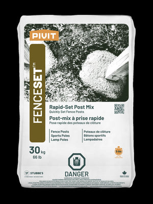 Bag of PIVIT FENCESET Rapid-Set Post Mix on a white background