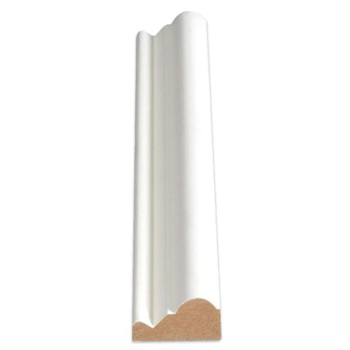 3/4"x1-3/8"x8' MDF Primed Baseboard Cap