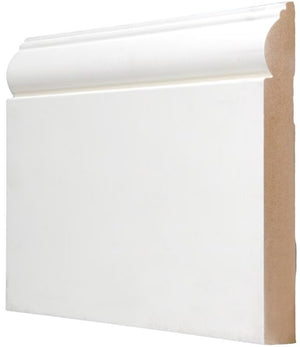 5/8" x 5-15/16" x 8' "M" Collection Medium Density Fibreboard Primed Baseboard Step Moulding